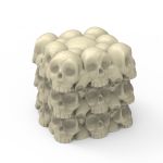 Molde de Silicone Cubo de Caveiras | Para Velas, Gesso e Artesanatos