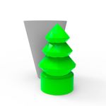 Molde de Silicone Arvore de Natal Geométrica Modelo 6