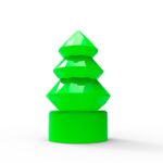 Molde de Silicone Arvore de Natal Geométrica Modelo 6