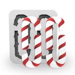 Molde de Silicone Bengala Pirulito de Natal 4Cav.