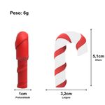 Molde de Silicone Bengala Pirulito de Natal 4Cav.
