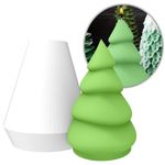 Molde de Silicone Arvore de Natal Geométrica Em Espiral 10cm Modelo 08