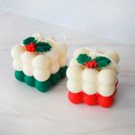 Molde de Silicone Cubo com Bolinhas Natal Bubble
