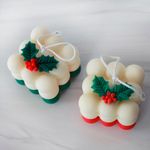 Molde de Silicone Cubo com Bolinhas Natal Bubble