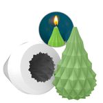 Molde de Silicone Árvore de Natal Geométrica Design 3D