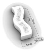 Molde de Silicone Vela Onda Feliz Natal Design Moderno