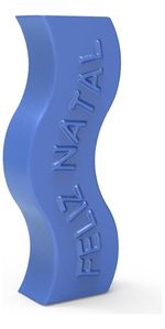 Molde de Silicone Vela Onda Feliz Natal Design Moderno