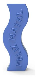 Molde de Silicone Vela Onda Feliz Natal Design Moderno