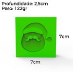 Molde de Silicone Quadrada Papai Noel