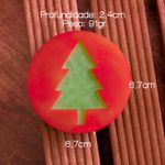 Molde de Silicone Redonda Pinheiro de Natal