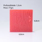 Forma de Silicone Barra Feliz Natal Modelo 2