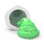 Forma de Silicone Natalino – Boneco de Neve Escondido para Velas em Copo