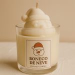 Forma de Silicone Natalino – Boneco de Neve Escondido para Velas em Copo