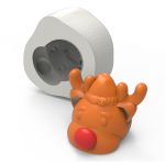 Forma de Silicone Natalino Rena Escondida para Velas em Copo