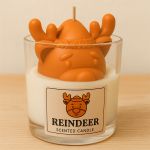 Forma de Silicone Natalino Rena Escondida para Velas em Copo
