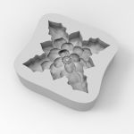 Molde de Silicone Flor de Natal Poinsétia para Velas, Sabonetes e Artesanato