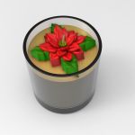 Molde de Silicone Flor de Natal Poinsétia para Velas, Sabonetes e Artesanato