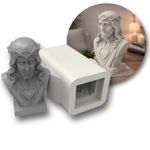 Forma de Silicone para Estátua Busto Jesus Cristo Decorativo Perfeito para Gesso Vela Resina Cimento