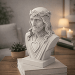 Forma de Silicone para Estátua Busto Jesus Cristo Decorativo Perfeito para Gesso Vela Resina Cimento