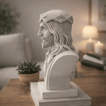 Forma de Silicone para Estátua Busto Jesus Cristo Decorativo Perfeito para Gesso Vela Resina Cimento