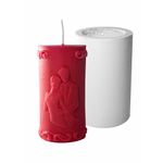 Molde de Silicone Vela Cilíndrica Casal
