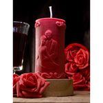 Molde de Silicone Vela Cilíndrica Casal