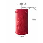 Molde de Silicone Vela Cilíndrica Casal