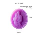 Forma de Silicone Oval Casal Namorados Noivos