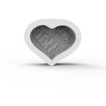 Molde de Silicone Coração Mãe Com Coroa