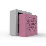 Molde de Silicone Barra Dia das Mães Coraçõezinhos Branco