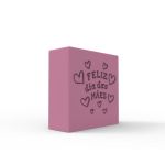 Molde de Silicone Barra Dia das Mães Coraçõezinhos Branco