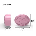 Molde de Silicone Oval Feliz Dia das Mães com Coração Branco