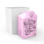 Molde de Silicone Retangular Cold Feliz dia das Mães com Rosas no Topo Branco