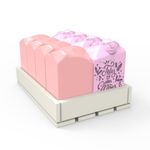 Molde de Silicone Retangular Cold Feliz dia das Mães com Rosas no Topo Branco