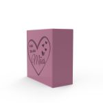 Molde de Silicone Quadrado Barra Feliz Dia das Mães Coração Branco