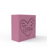 Molde de Silicone Quadrado Barra Feliz Dia das Mães Coração Branco