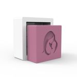 Molde de Silicone Silhueta Mãe e Bebê Barra Dia das Mães Branco