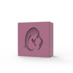 Molde de Silicone Silhueta Mãe e Bebê Barra Dia das Mães Branco
