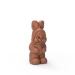 Molde de Silicone Coelho Coelhinho da Páscoa Em Pé com Roupinha 3D Branco