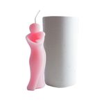 Forma de Silicone Silhueta Mãe com Filho no Colo Vela Branco