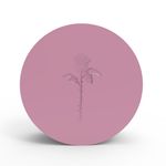 Molde de Silicone Redondo Flor Dia das Mães Branco