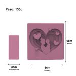 Molde de Silicone Barra Quadrada Amor de Mãe Branco