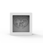 Molde de Silicone Barra Quadrada Amor de Mãe Branco