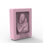 Molde de Silicone Amo Você Mãe Branco