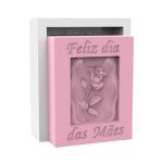 Molde de Silicone Barra Flor Dia das Mães Branco