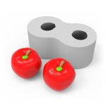 Molde Silicone Maçã Pequena para Sabonete, Vela e Resina