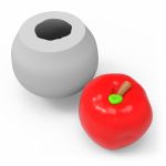 Molde Silicone Maçã Pequena para Sabonete, Vela e Resina