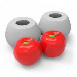 Molde Silicone Maçã Pequena para Sabonete, Vela e Resina