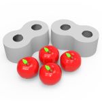 Molde Silicone Maçã Pequena para Sabonete, Vela e Resina