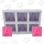 Forma de Silicone Letra Inicial 6 Cavidades
